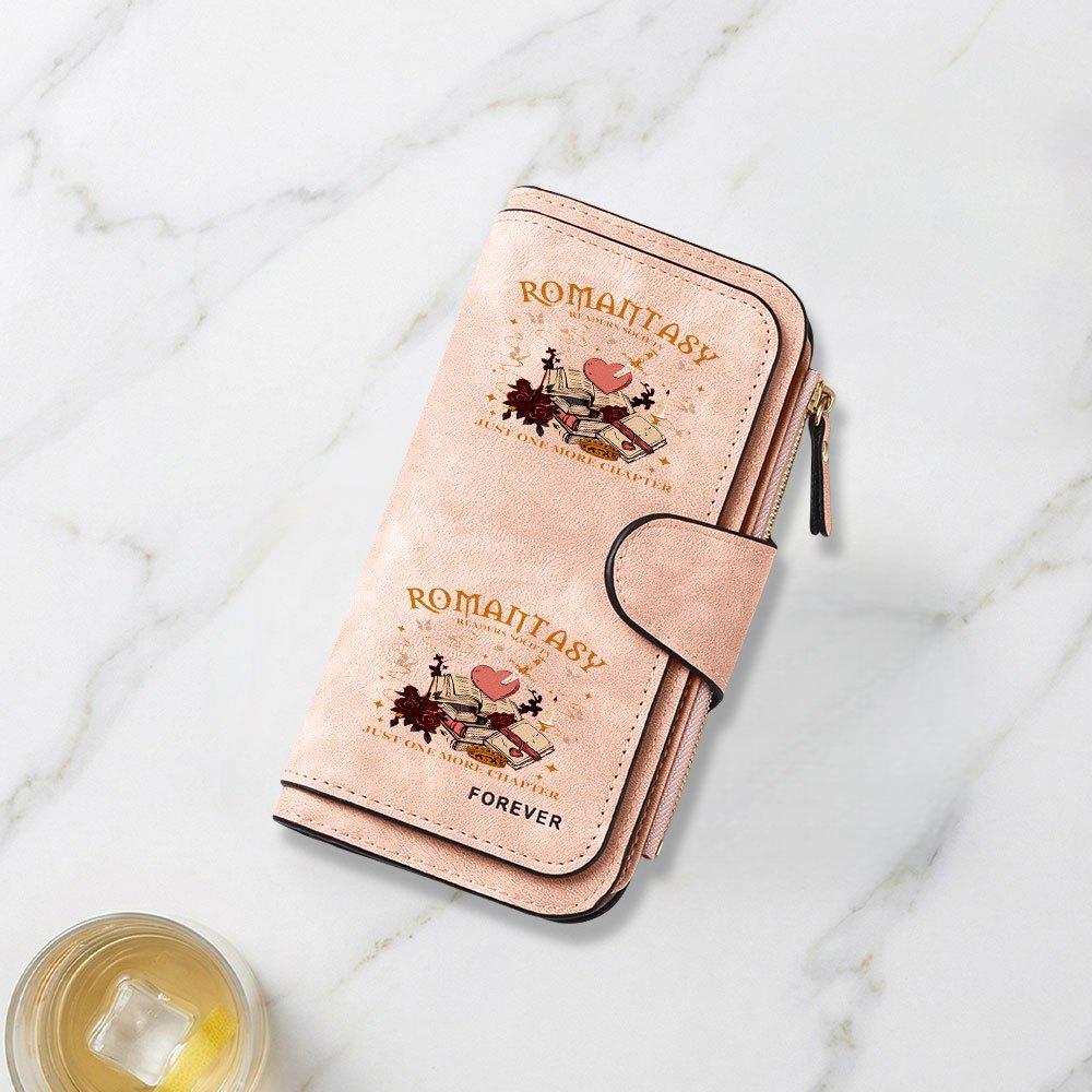 Romantic Fantasy Readers Association Logo Printed Long Wallet Unisex Multifunctional Portable Snap Coin Purse Perfect Birthday Gift For Daily Commute