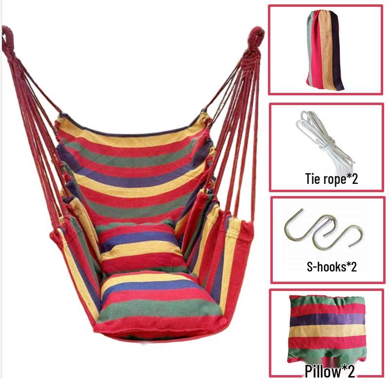 College Dorm Hanging Chair, Hammock & Rocking Basket for Indoors/Outdoors