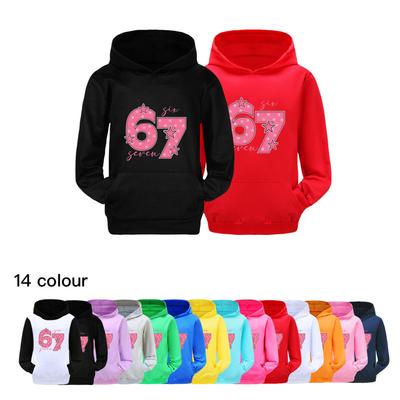 5291 Enfants Garçons Filles Steal a Brainrot 67 Imprimé Multicolore Manches Longues Sweats à Capuche
