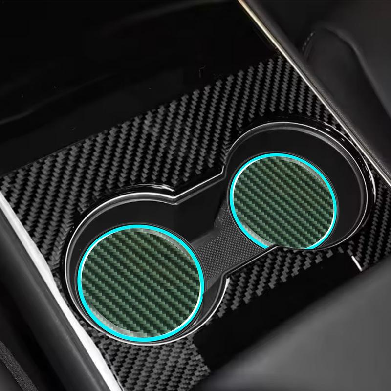 Nachtleuchtende Untersetzer Innenraum Auto Anti-Rutsch-Matte Nachtlicht Auto Getränkehaltermatte Wasserbecher Schlitz Auto Dekorationen Zubehör