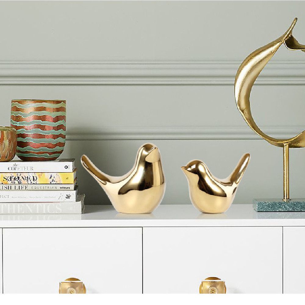 Nordic Living Room Crafts Ceramic Ornaments Ceramic Bird Background Decor Table Decoration