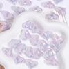 Peach Electroplated Heart Acrylic Beads for DIY Jewelry and Phone Chains