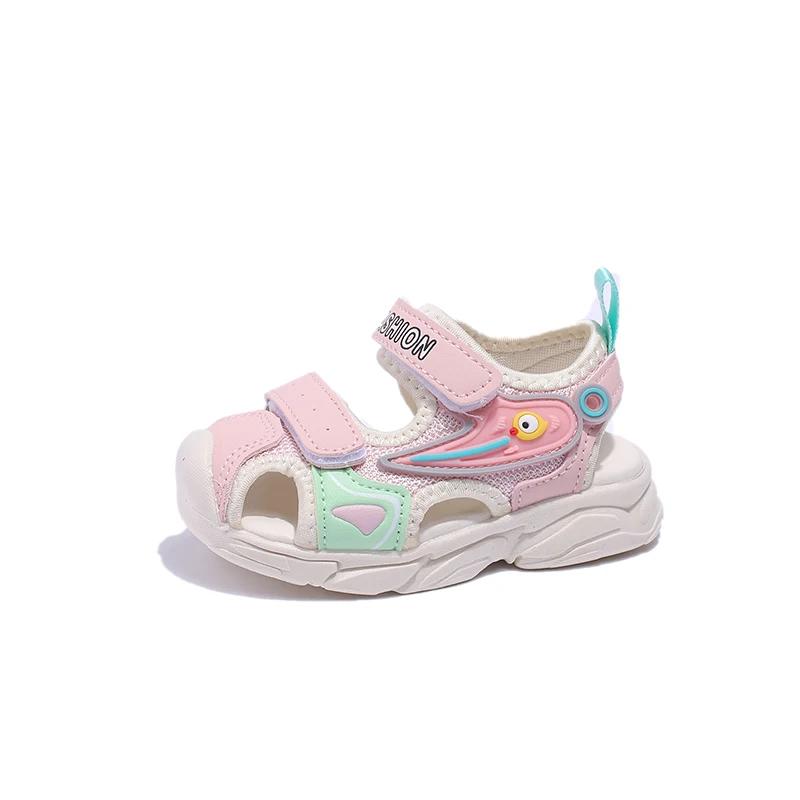 Unisex Children Beach Shoes for Toddlers Boys Girls 2025 Summer Kids Sandals Anti-kick Toe-covered Cut-outs Breathable Cute Soft