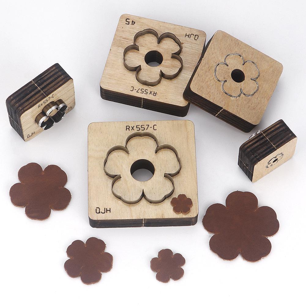 1pcs Leather Cutting Die DIY Flower Petal Cutter Knife Leather Keychain Making Mold Die Leather Craftwork Punching Die