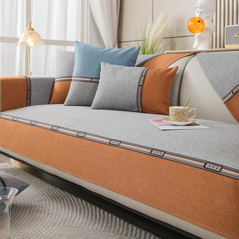 

Affordable Luxury Sofa Cushion Non-Slip Chenille Cover Four Seasons Universal Soft Seat Pad for Leather Sofa 70*70cm