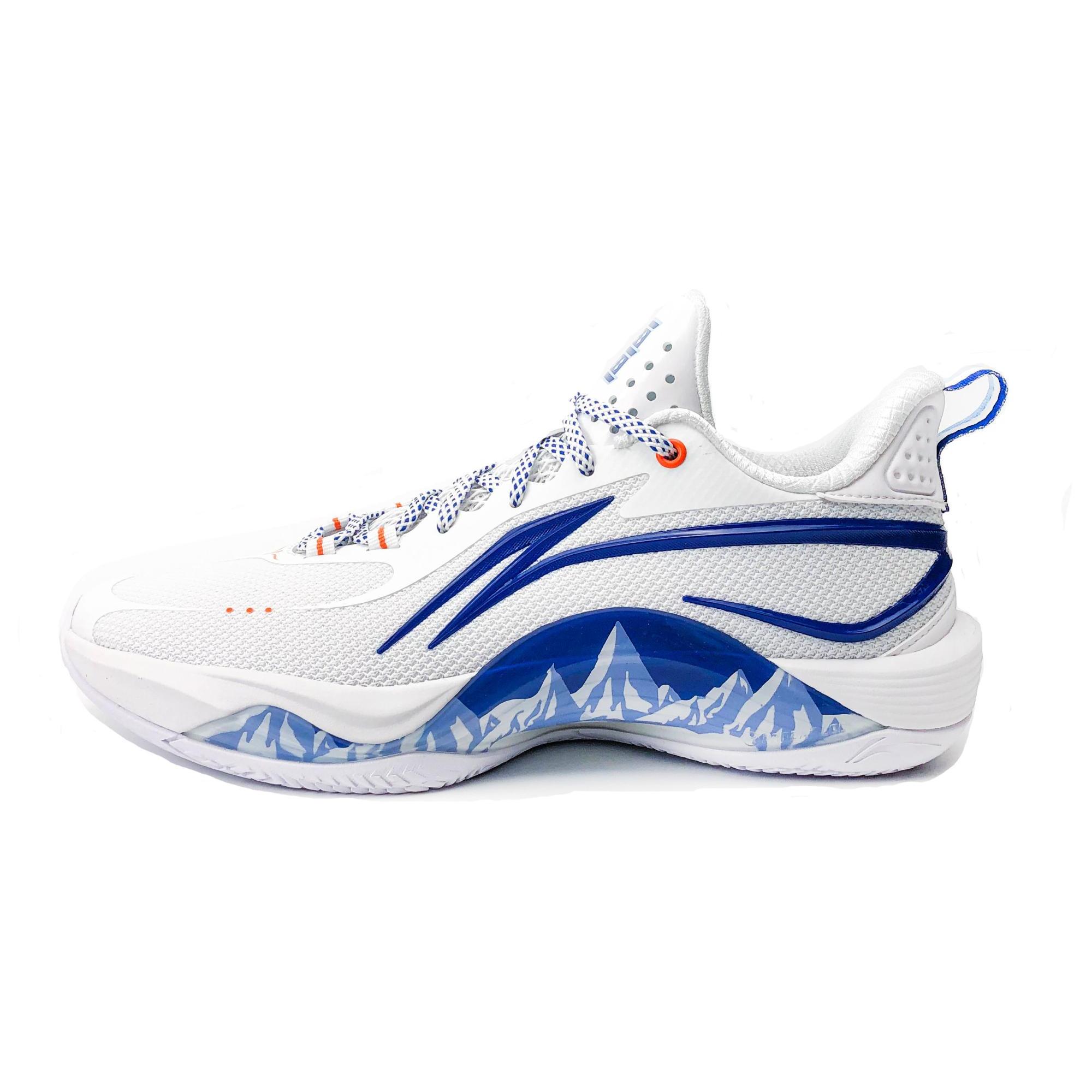 

Новые баскетбольные кроссовки LiNing Shining CBA Xinjiang Team PE с низким верхом, противоскользящие, износостойкие, мужские, бело-синие ABPU001-14 44