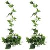 Artificial Flower Vine Garland Hanging Decorations Simulated Floral Vine for Wedding Arch Valentine Wreath Elegant White Fake Flower Garland for