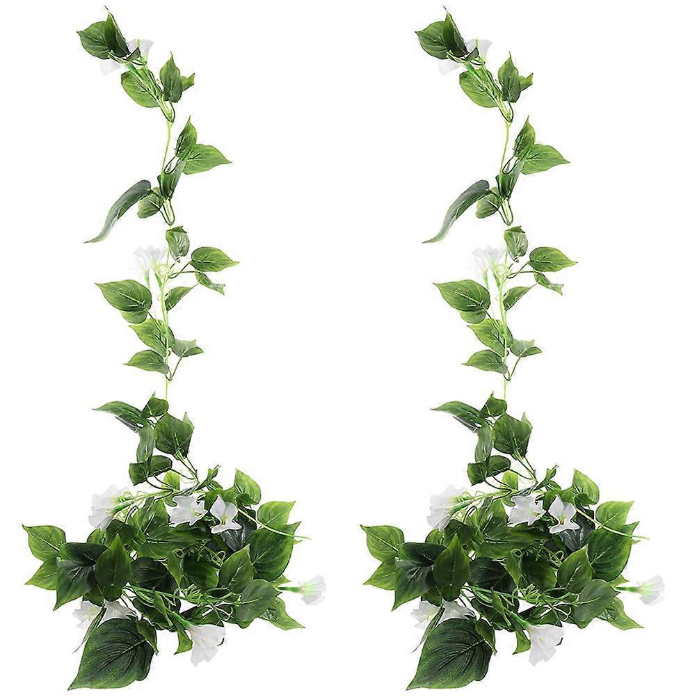 Artificial Flower Vine Garland Hanging Decorations Simulated Floral Vine for Wedding Arch Valentine Wreath Elegant White Fake Flower Garland for