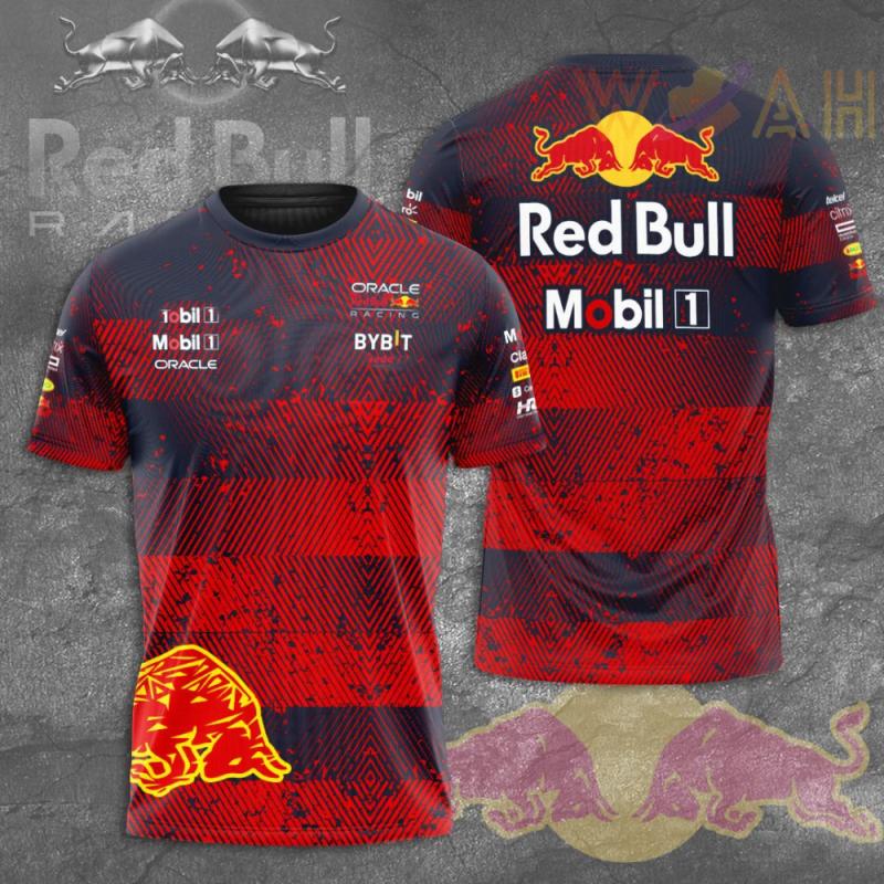 Bobby 2 Red Bull Print Hot Selling Outdoor Hardloop Sport T-shirt Heren Zomer Racepak Red Bull Merk Fiets Trainingspak L