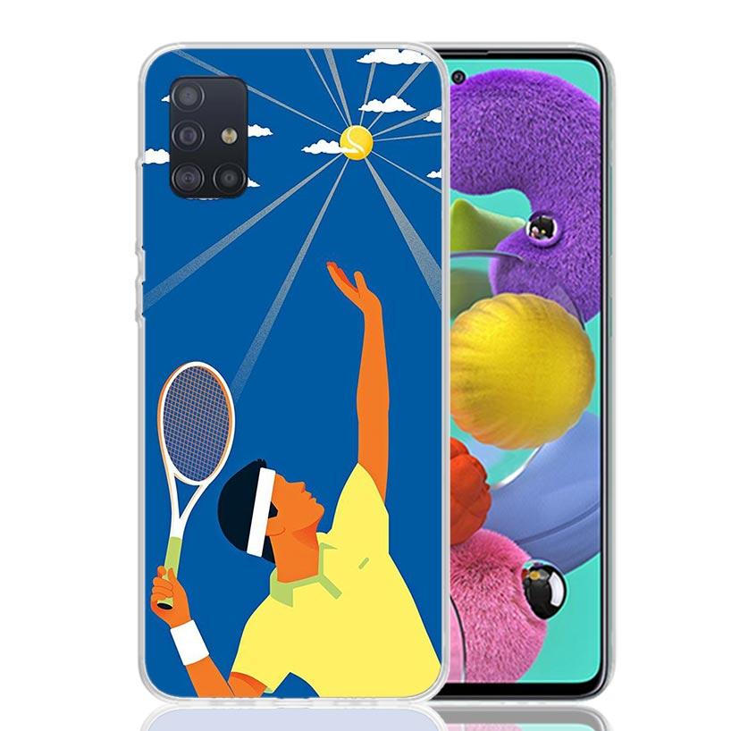 Tennis Sport Phone Case for Samsung Galaxy A52 A51 A50S A12 A22 A32 A72 A10S A30S A31 A71 Note 20 Ultra 10 Plus S10 Galaxy A52 A