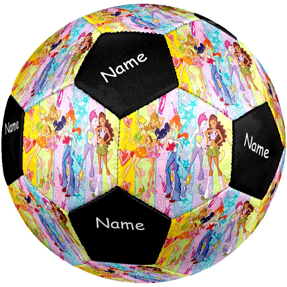 Custom Name Winx Club Theme Size 5 Soccer Ball, Suitable for Both Indoor and Outdoor Matches, a Gift Suitable for Everyone.