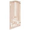 Foldable Dog Gate with Door 6 Panels 300 cm Poplar Wood