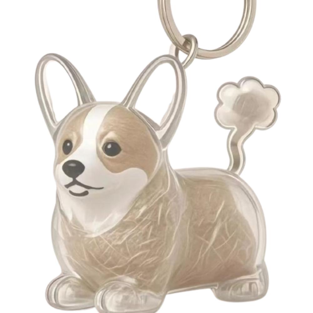 Hair Grooming Dog Hair Storage Box Dog Shape Puppy Pendants Pet Hair Keychain  Jewelry Gift