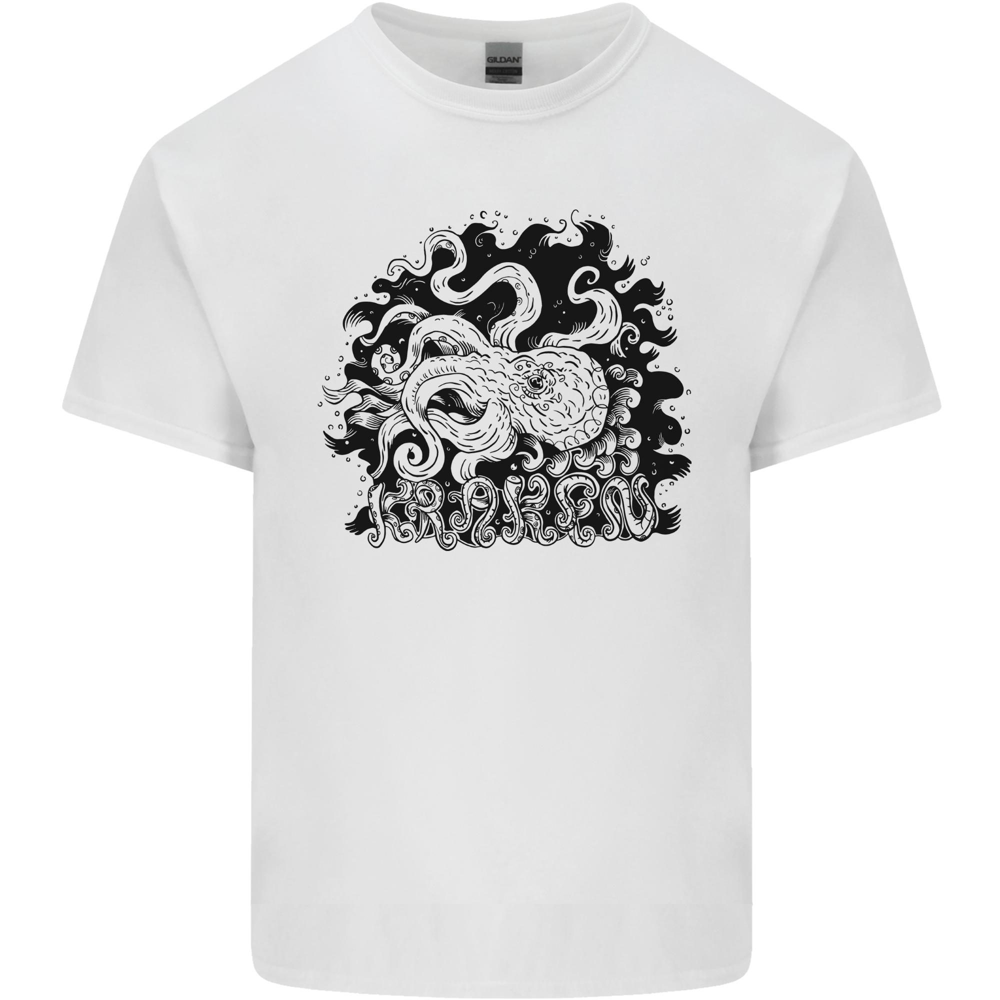 A Kraken in the Waves Unisexs Light Cotton TShirt S