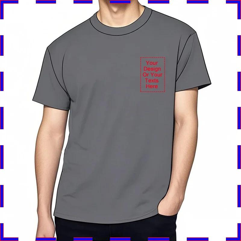 Man t shirt Tailor-made Adult Your Text Here Cotton Tshirt Fashion Hip-hop Casual Tee Adult Your Text Here Quick Dry T Shirt