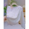 Spring/Summer Women's Hollow Knitted Sweater Thin Loose Design V-neck Knitted Top
