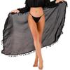 Solid Color Bikini Cover Up Sheer Design Sarong Beach Towel  for Women Seaside Holiday