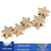 Metal Rhinestone Star-Shaped Shoe Charms