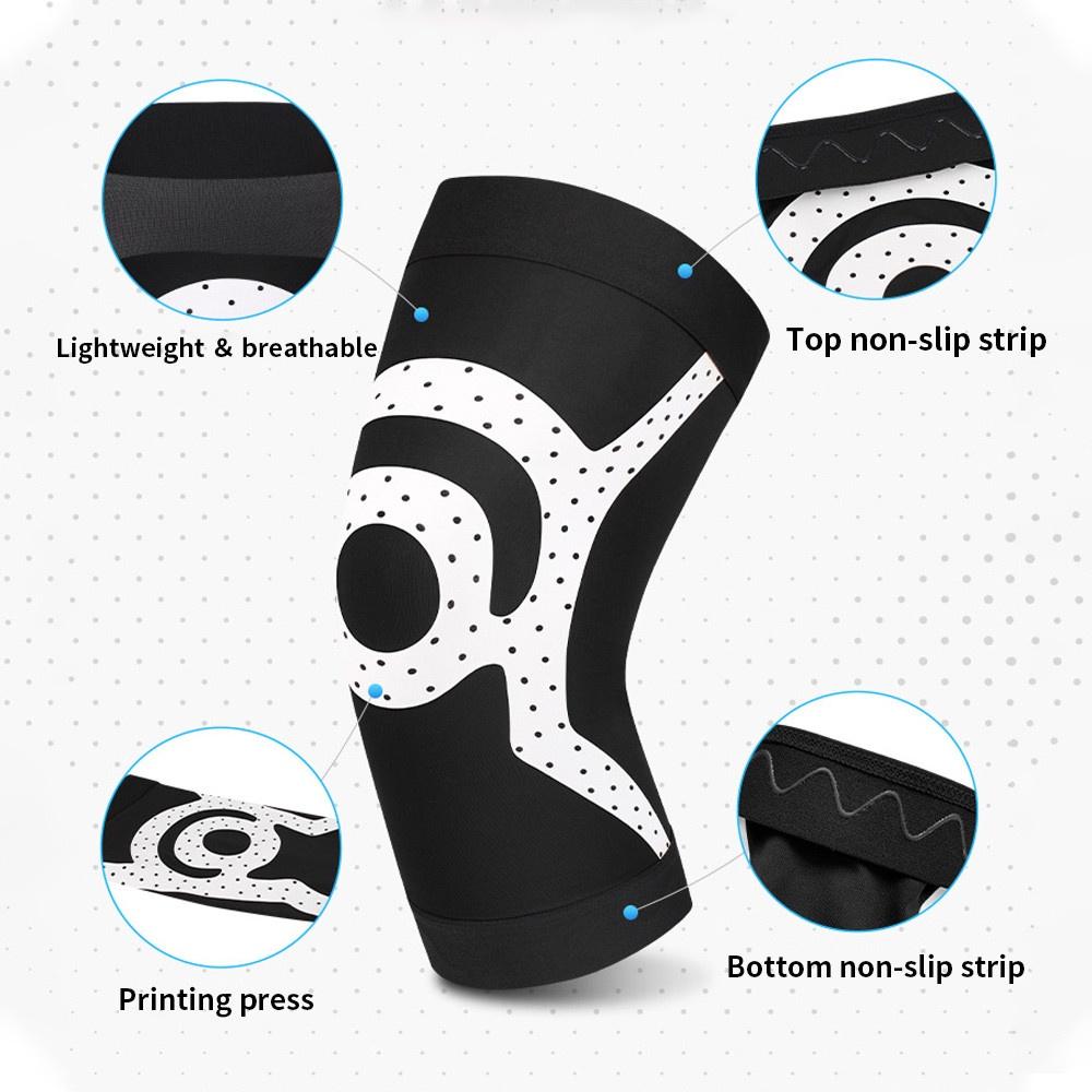1Pair Sports Knee Support Brace Wraps Compression Sleeve Stabilizer for Arthritis Meniscus Patella Protector Running