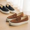 Fashion Summer Men's Casual Leather Shoes New Trend Loafers Fashion Soft Bean Shoes Low-top Men's Slip on Flats Leisure Walk Moccasins