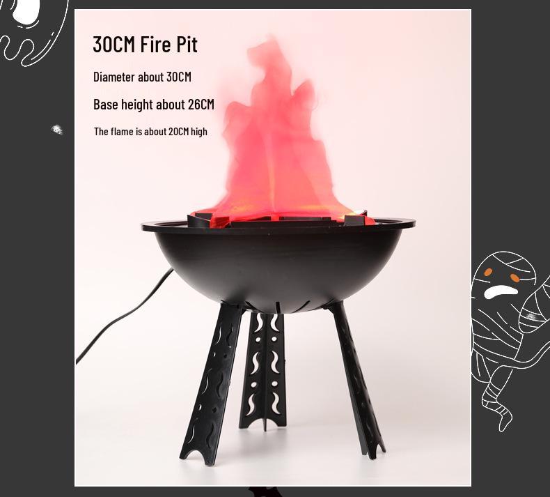 LED Halloween Flammen Feuerstelle Ornamente - Gruselige Hängedekorationen mit künstlichen Flammen für Spukhaus