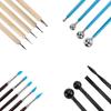24-Piece Polymer Clay Tool Set: Includes Spherical, Round Sticks, Wooden Carving, and Flower Knives for Model Pottery Crafting.