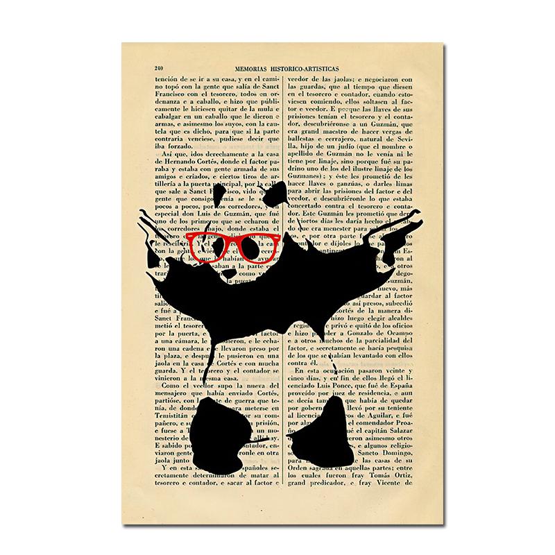 Kreative Zeichnung Vintage Zeitung Wörterbuch Poster und Drucke moderne minimalistische Stil Wand Kunst Leinwand Malerei Home Room Decor