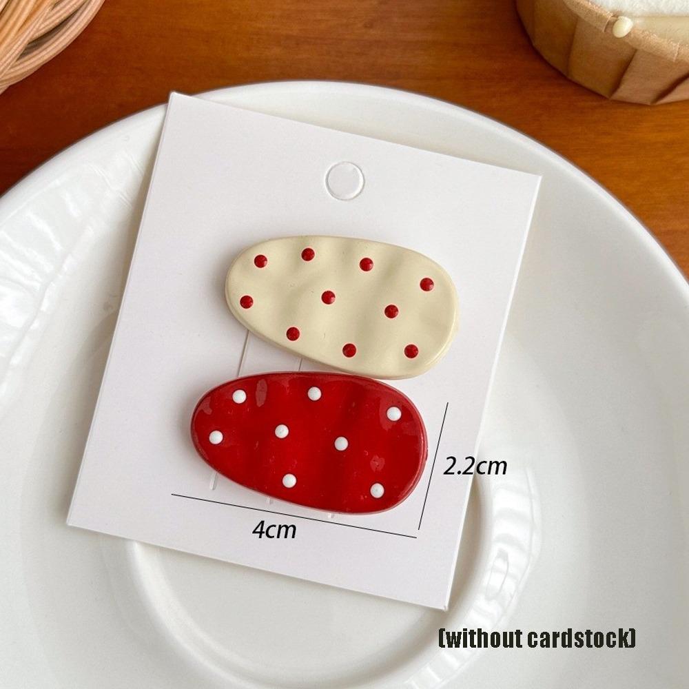 Милая красная ретро заколка для волос Головной убор в горошек Заколки для волос Бесшовная заколка-утка Аксессуары для укладки волос