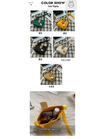 Japanese and Korean-Style Canvas Bag - Cute Crossbody for Female Students