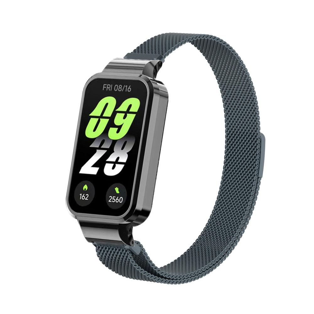Xiaomi Smart Band 9 Active İçin Milan Kordon Metal Koruyucu Kılıf Tampon Manyetik Halka Bileklik Redmi band 3Watch İçin