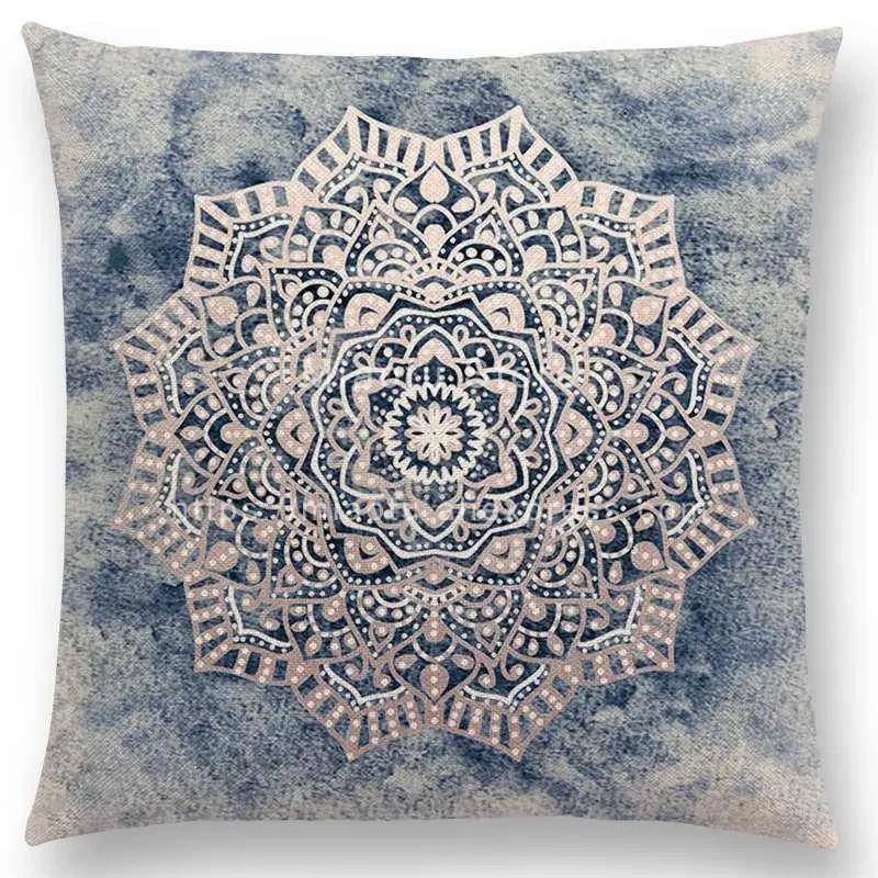 Neuer verträumter Regenbogen Boho Wüstenblume Wunderschöne Goldene Mandalas Savanne Fantasie Gelassenheit Drucke Kissenbezug Sofakissenbezug