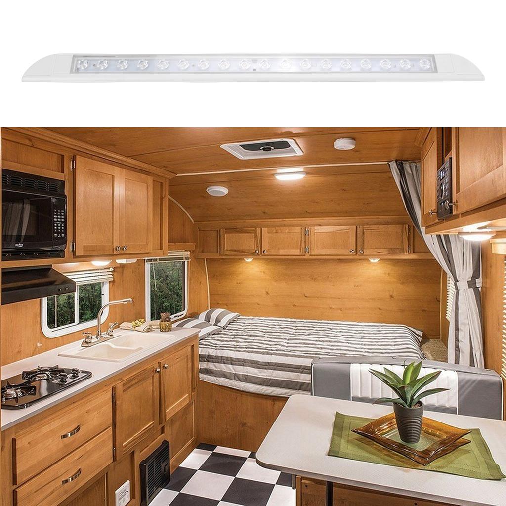 LED Interior Light Bar with Touch 12V 6W 6000K 1000LM Lamp Strip for RV Campers Trailers