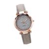 Women Casual Watch Rhinestone Round Dial Faux Leather Strap Ladies Business Formal Dress Quartz Wristwatch Fashion Jewelry Accessory Birthday Gift