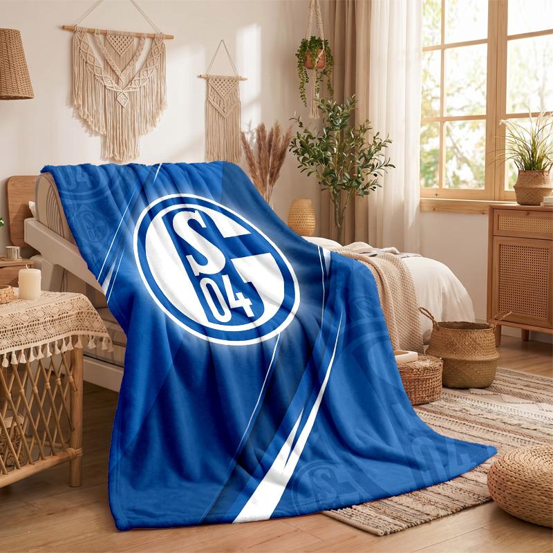 Coperta in Pile Tema Schalke 04 Morbida Accogliente Peluche Per Camera da Letto Divano Viaggio
