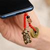 2 Peças Material de Latão Chaveiro Moeda dos Cinco Imperadores Estilo Chinês Pingente Fengshui Para Presentear