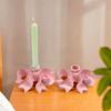 Romantic Long Candle Candlestick INS Bowknot Shape Candlestick Candle Stands  Home Room Decor