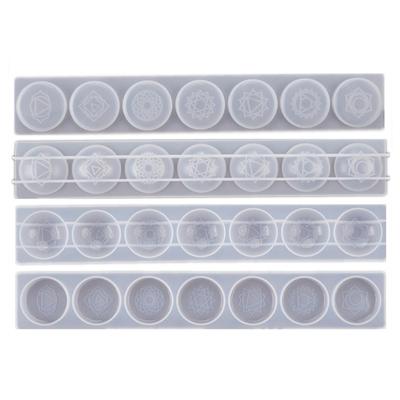 7 Chakra Stones Resin Mold Rune Silicone Mold Symbol Rune Letter Epoxy Mold  Symbol Word Casting Mold  Resin Craft