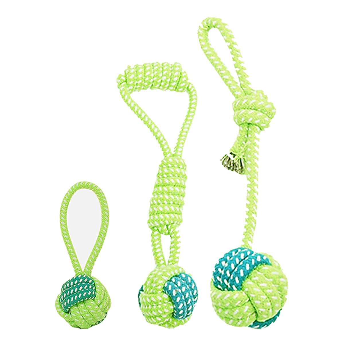 

Heavy Duty Rope Toy for Power Chewers | Multi-Texture Tug-of-War & Dental Chew Dog Toy | Non-Slip Grip Indoor/Outdoor Use S светло-зеленый