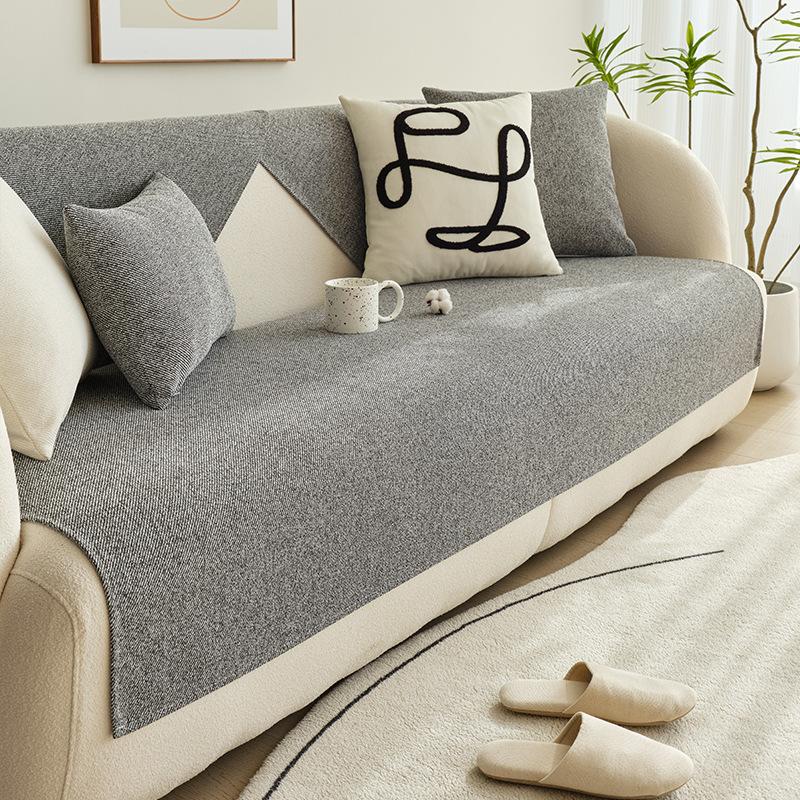 

Скандинавский простой синель для гостиной, диванная подушка, Нескользящий чехол для дивана, тканевая подкладка, однотонный чехол для подушки, полотенце, свет, роскошная подушка 70*70cm