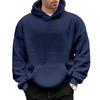 Men's Double-Sided Fleece Hoodie, Sherpa Pullover Hooded Sweatshirt, Winter Warm Outerwear