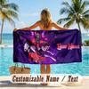 Custom Text Beach Towel, Soft Absorbent Swimming Multi-use TowelDandadan