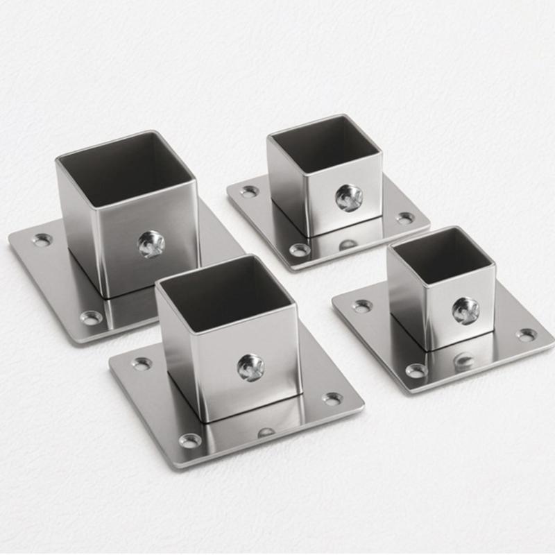Universal Wall Mounted Pipe Bracket Heavy Duty Steel Construction Side Mount Flange Base Brackets For Closet Rod