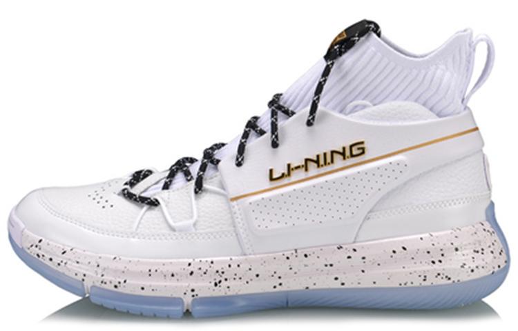 Li Ning 937 Rebirth Текстиль, Синтетическая кожа Нескользящие Износостойкие Высокие Винтажные Баскетбольные Кроссовки AGBQ027-2 44