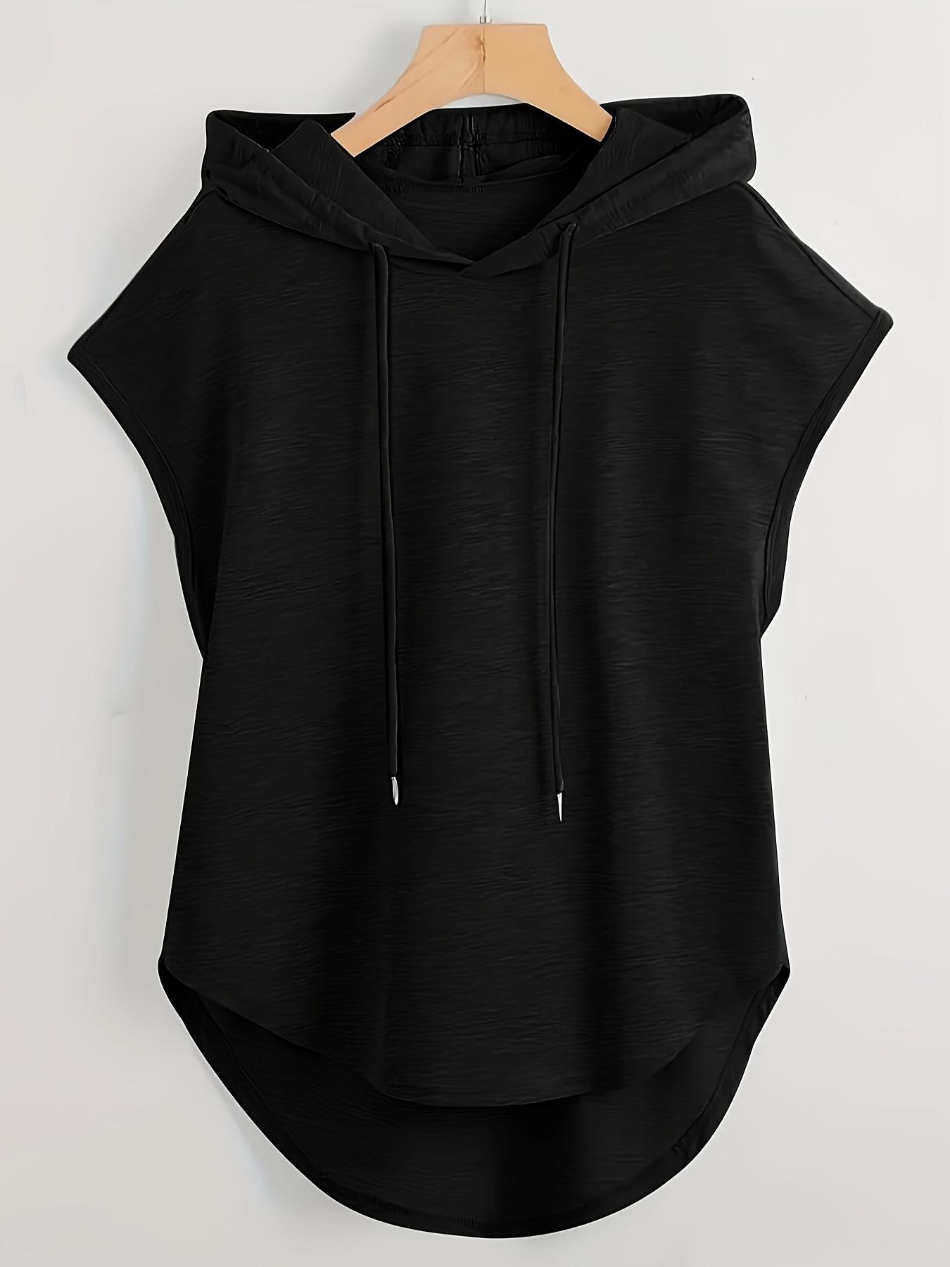 The basic model that is exciting at a glance, a large-size hooded sleeveless shirt, which is suitable for stacking and single wear. XL чёрный