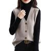 2023 Fashionable Versatile Knit Sleeveless Cardigan Vest for Women - Autumn/Winter Sweater