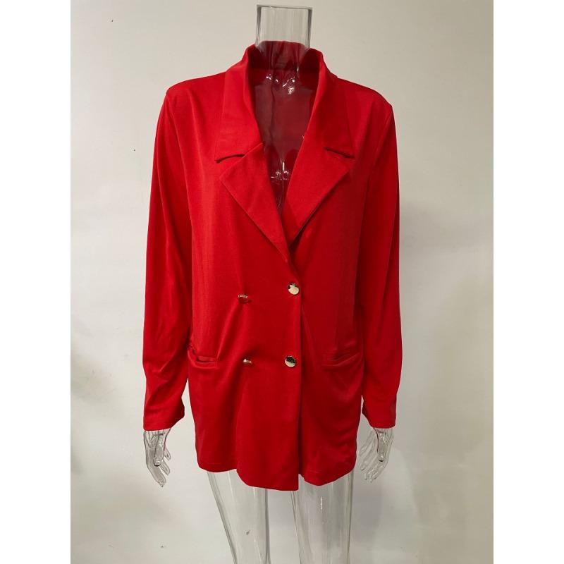 Damen Locker Langarm Umlegekragen Polyester Urbaner Stil Blazer Mantel