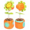 Kids Electric Bubble Blowing Machine Sunflower Shape Colorful Light Music Bubble Maker Toy