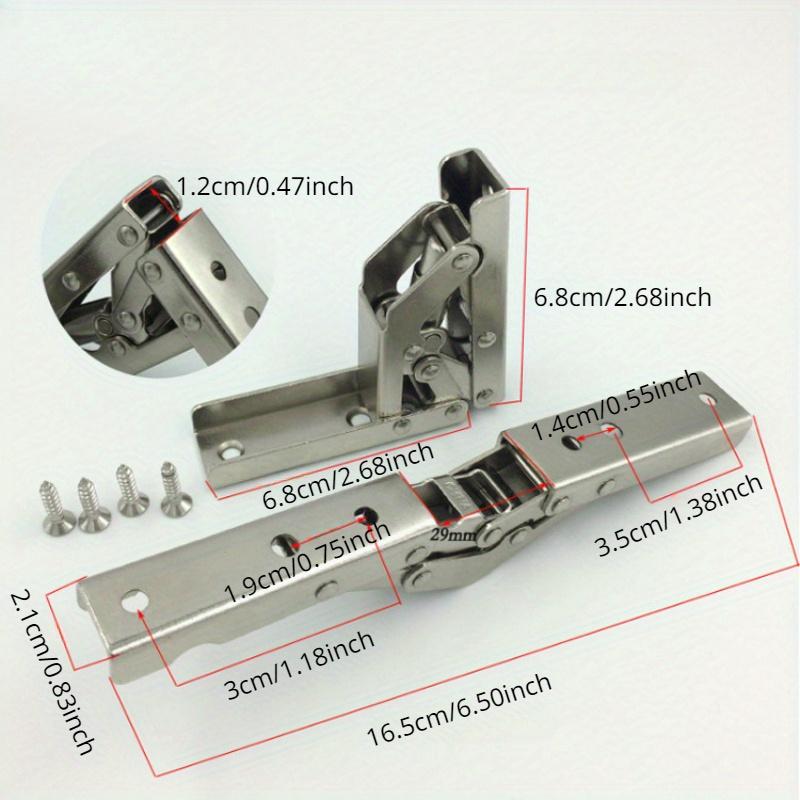 4PCS Folding Hinges Opening-Free 90 Degree Spring Furniture Hinges Damper Buffer Soft Close for Cabinet Cupboard Kitchen Hardware