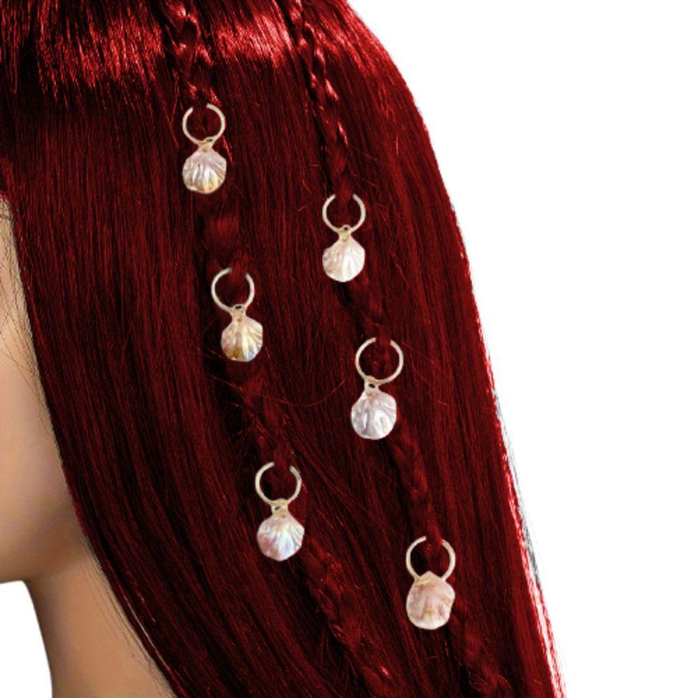 

20pcs Hair Braiding Shell Hair Rings Set Headwear Hair Braid Tubes Dreadlocks Beads Men 20Pcs рожевий