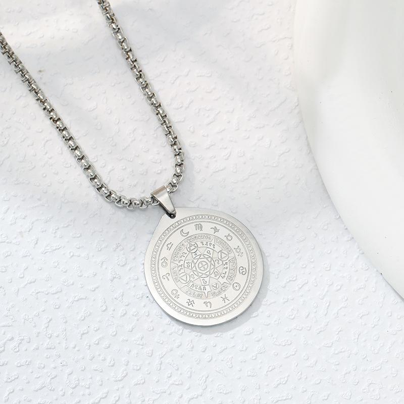 

Модное круглое мужское ожерелье из нержавеющей стали, мужская модная личность, длинная нить жемчуга, мужские украшения